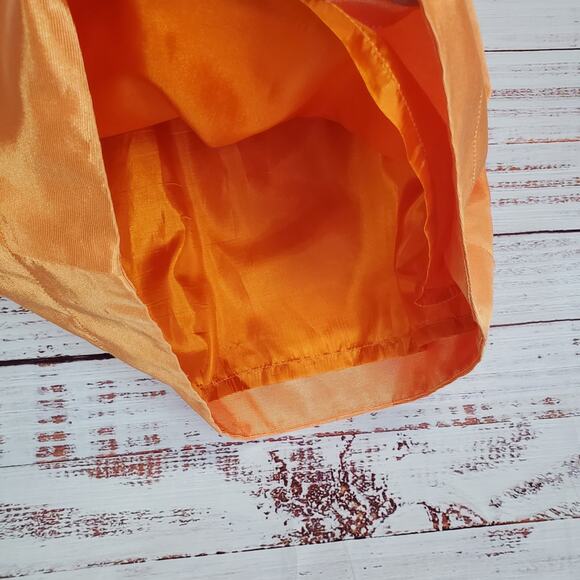 Shoshanna Y2K Orange Sherbert Pleated Mini Dress 2 Shimmer One Shoulder Glam Lux - Picture 6 of 13